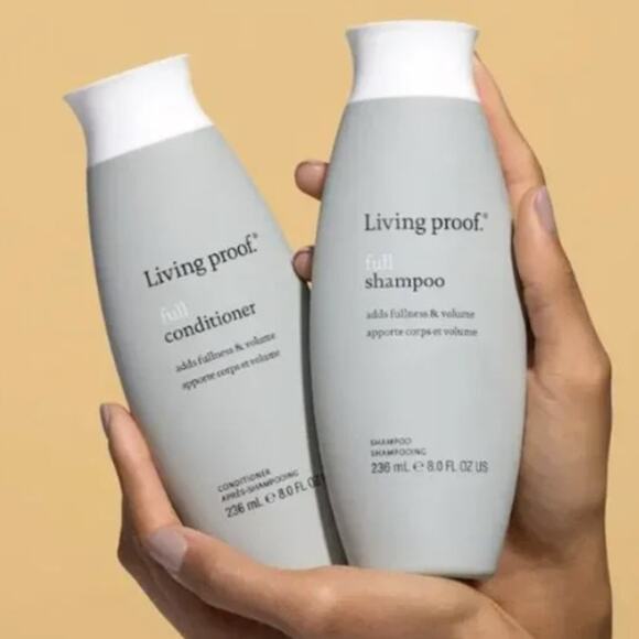 NEW Living Proof Full Shampoo & Conditioner (8 oz) Thick Hair Cleanser Combo Set - Picture 2 of 16